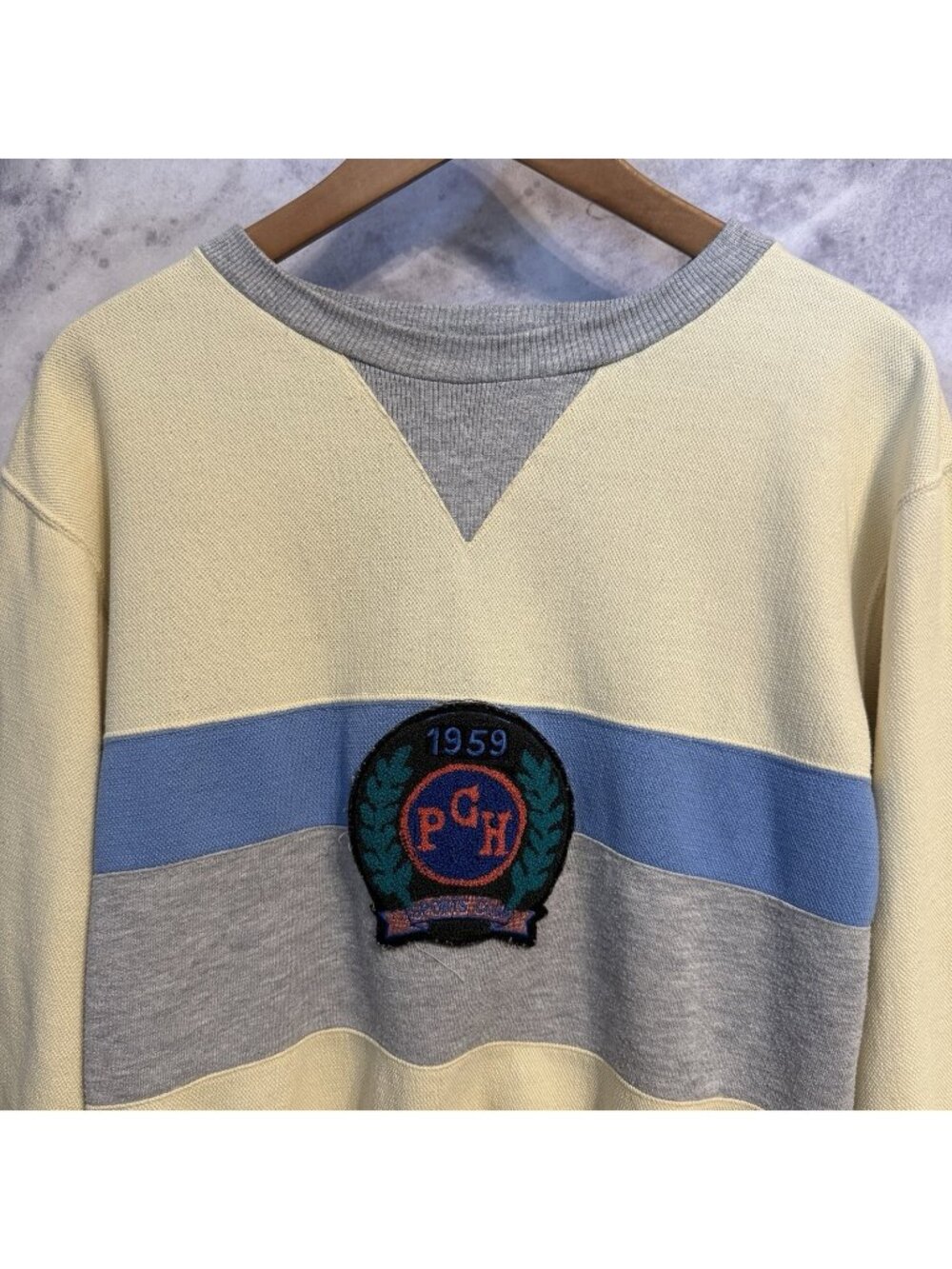 Vintage Pacific Coast Highway Sweatshirt Adult Small Crew Neck Striped